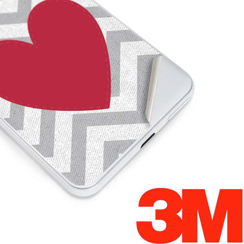 Chevron Heart Google Pixel 3 Skin